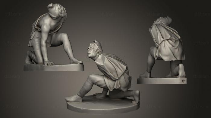3D модель Персидский воин на коленях (STL)